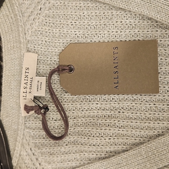 💕ALLSAINTS💕 Leanne Wool & Alpaca Blend Cardigan ~ Green Bay Sage Green XS NWT - Picture 15 of 16